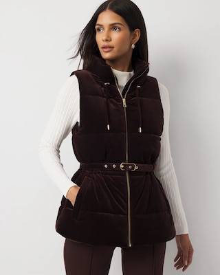 Velvet Puffer Vest | White House Black Market
